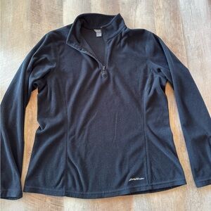 Eddie Bauer Women’s Black Fleece Pullover Sweater Size Medium